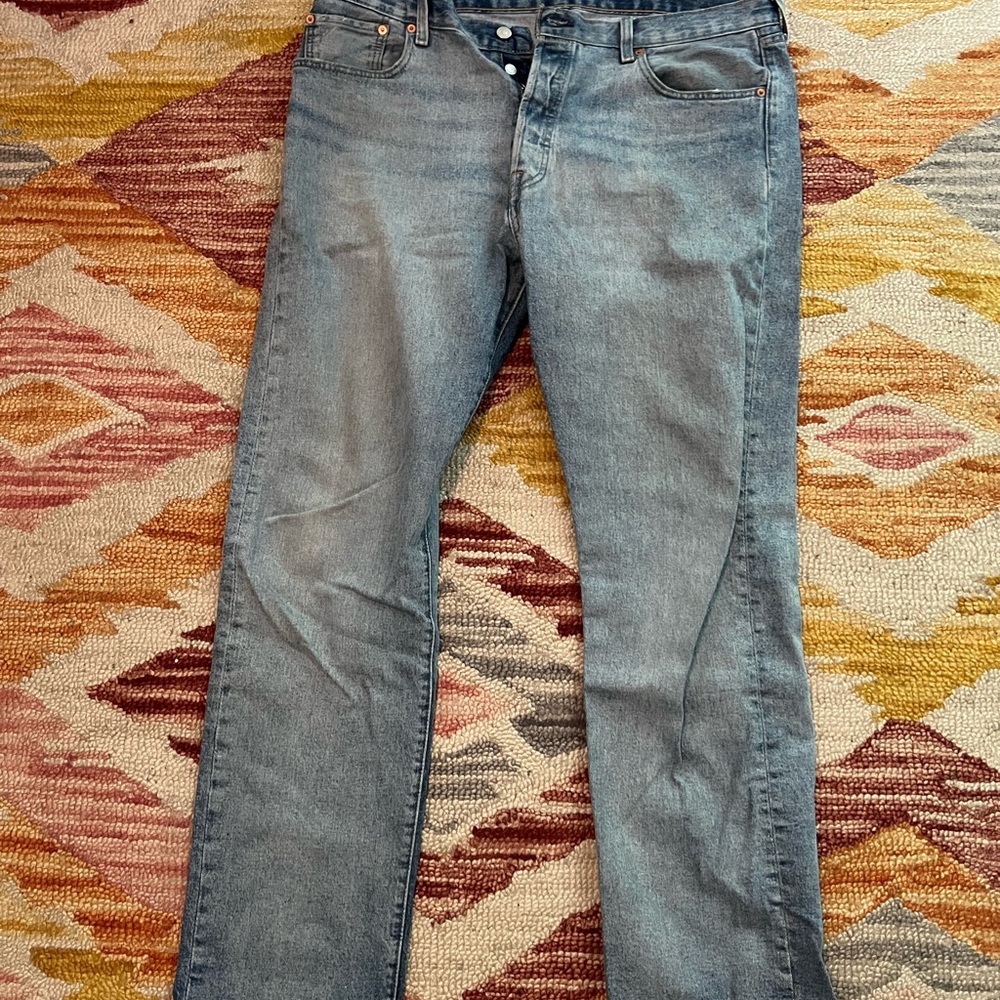 Levi's 501 Blue Straight Jeans with Vintage Appeal